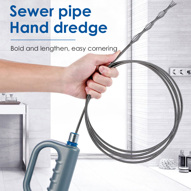 Drain Snake Flexible - 10M ท่อระบายน้ำ Unblocker ยืดหยุ่น Rod งู