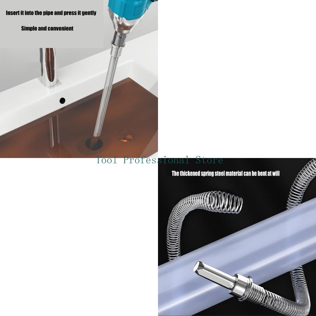 Drain Snake Flexible - 57QF Heavy Duty Drain Cleaner ฤดูใบไม้ผลิงูเครื่องมือสำหรับอ่างล้างจานห้องน้ำอ่างอาบน้ำระบายน้ำ