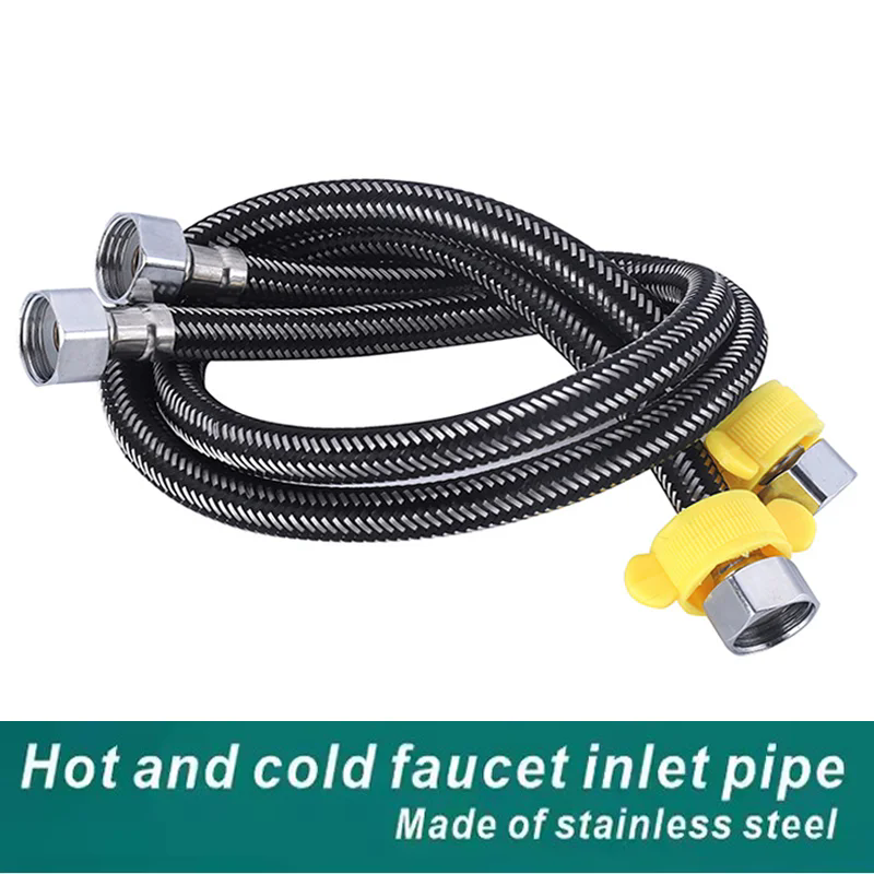 Flexible Hose Braided - อัพเกรด 20/40/60/80/100/150/200 ซม.G1/2 นิ้วสแตนเลสสตีลไนลอนท่อประปาป้องกันการระเบิดสายฝักบัวแบบยืดหยุ่น