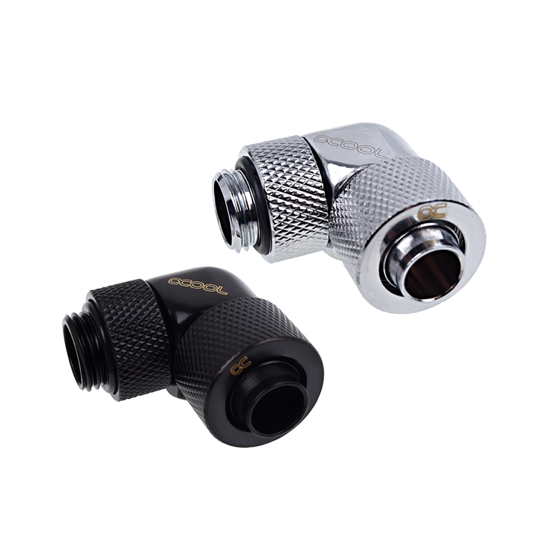 Compression Fitting Brass - Alphacool ข้อต่อแรงอัด13x10มม. G1หมุนได้90 °/4 