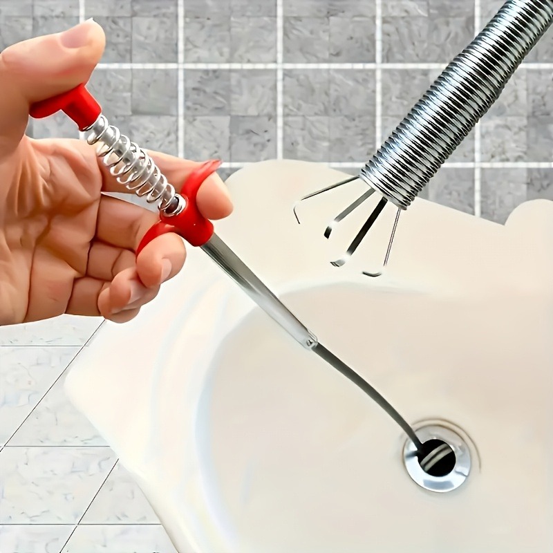 Drain Pipe Clip - ที่ขูดท่อระบายน้ำ 1 ชิ้น, ที่ขูดท่อส้วม - ที่ขูดท่อส้วมสำหรับใช้ในบ้านแบบมืออาชีพพร้อมก้ามขูด