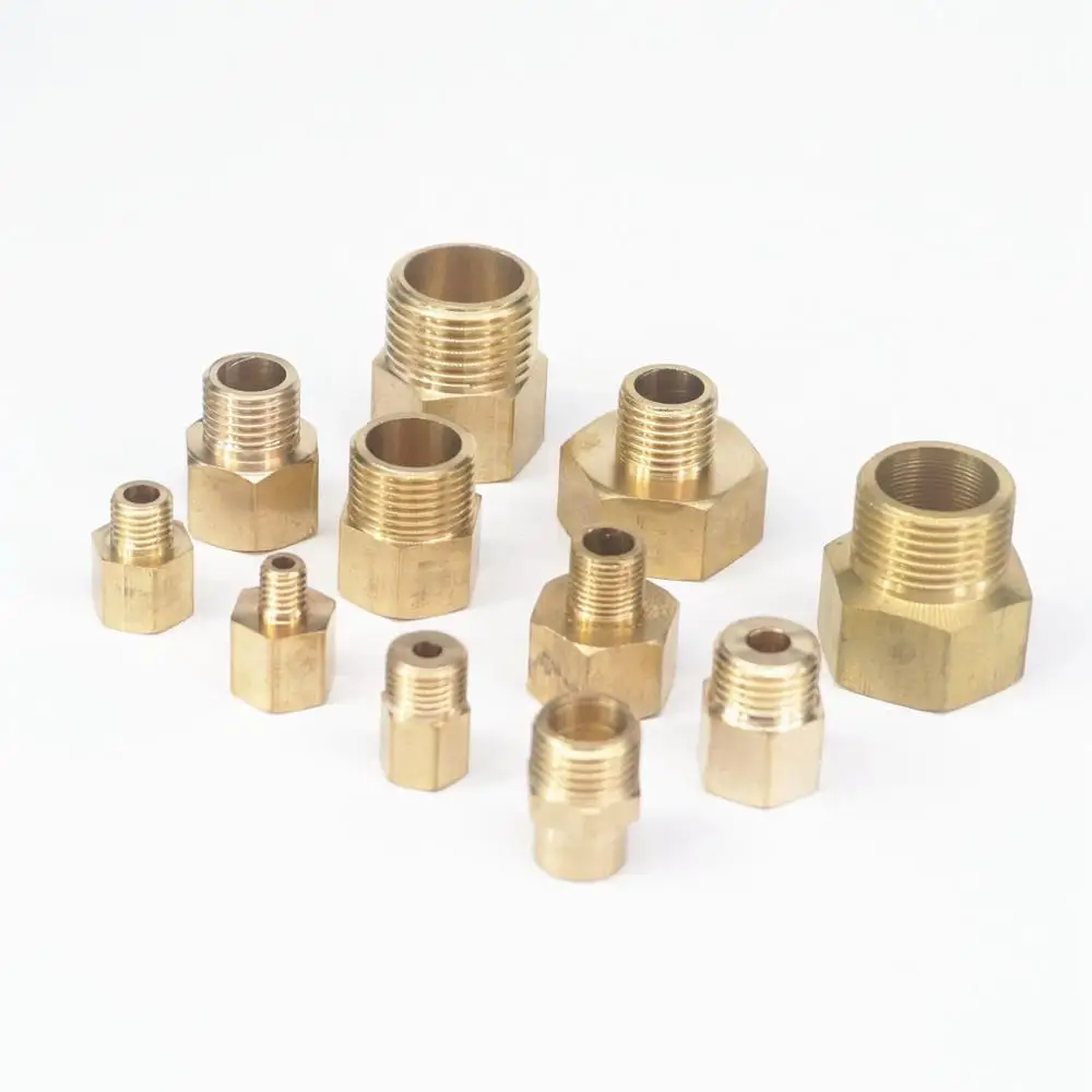 Compression Fitting Brass - 2Pcs M14x1 M14x1.5 M16x1.5หญิง-ขนาดทองเหลืองชายหญิง-ชายลด Hex ท่อความดัน