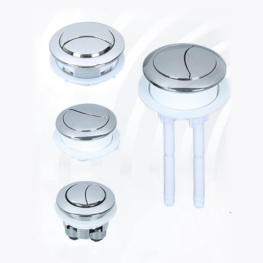 Toilet Fill Valve - ปุ่มกดชักโครกแบบคู่ ขนาด 38/48/58 มม. ฝาครอบถังน้ำชักโครกแบบกดสองปุ่ม พร้อมก้านคู่