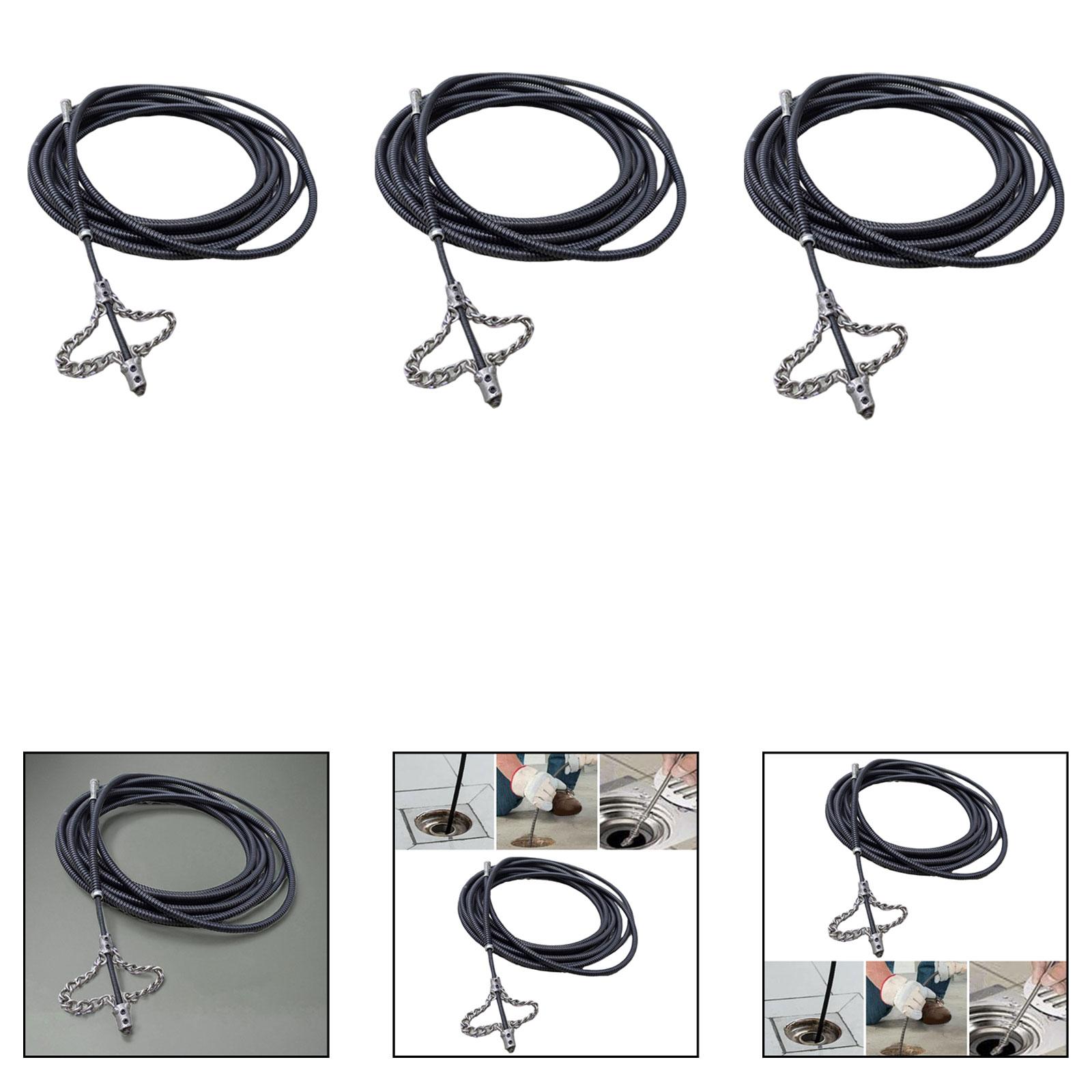 Drain Snake Flexible - ท่อโลหะสำหรับล้างท่อ ท่อระบายน้ำแบบยืดหยุ่น สำหรับขจัดสิ่งอุดตัน ใช้ในครัว ห้องน้ำ และฝักบัว