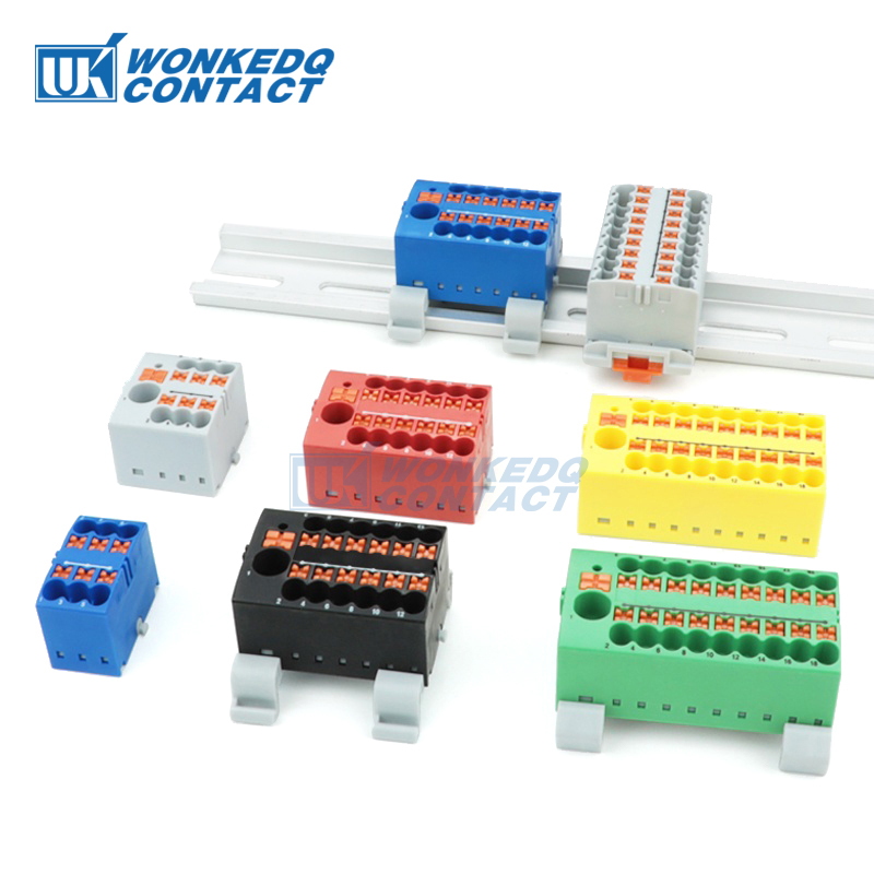 Push Fit Connector - บล็อกการกระจาย PTFIX 2.5mm2 2/4/6/7/12/13/18/19 การเชื่อมต่อ Push-in