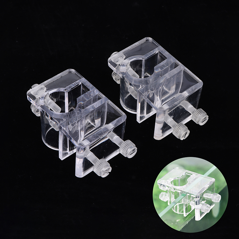 Plastic Pipe Clip - คลิปหนีบยึดท่อทางน้ำเข้า-ออกสำหรับตู้ปลา ที่ยึดสายยางป้อนอาหารปลา ที่ยึดสายยางน้ำ