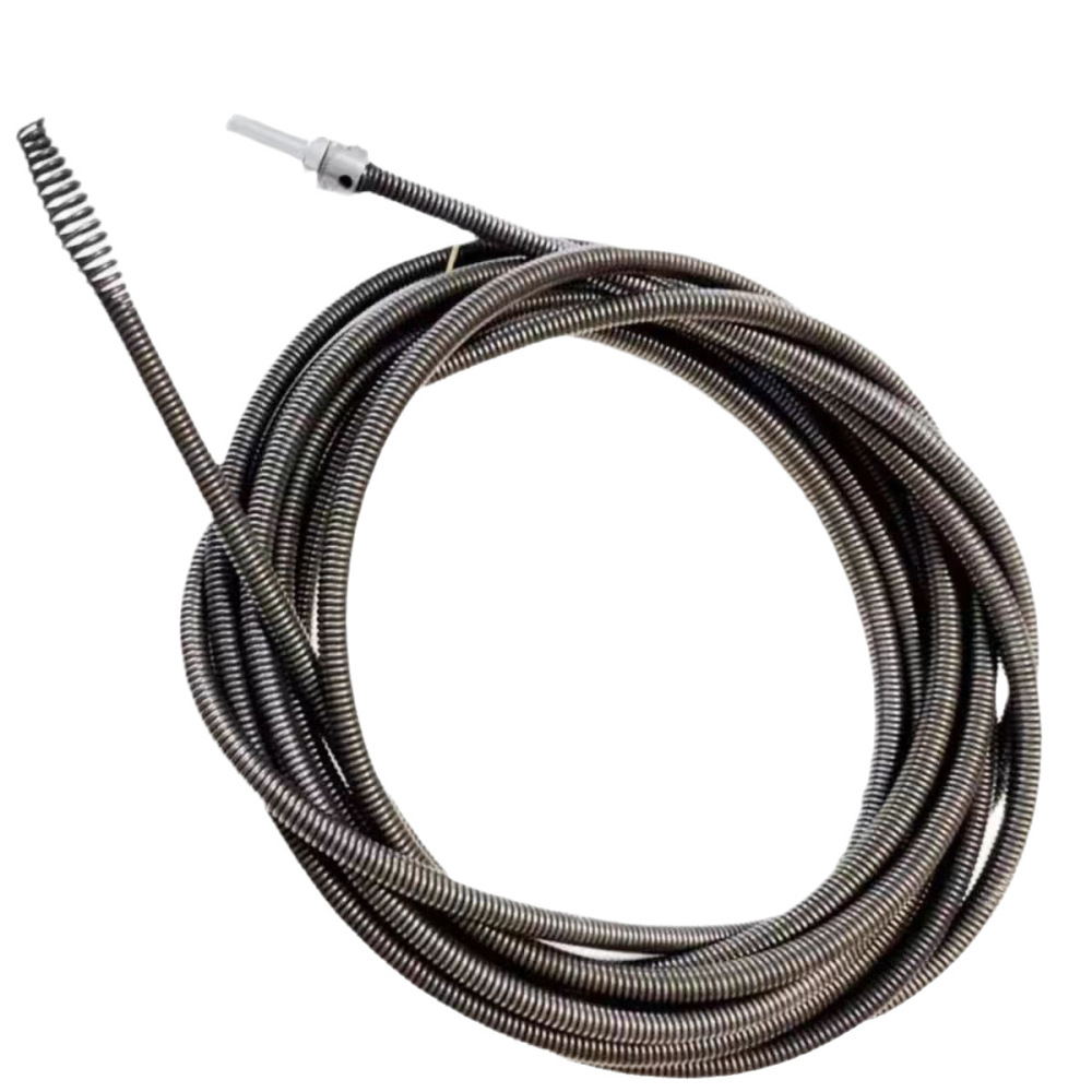 Drain Snake Flexible - เครื่องมือทำความสะอาดท่อระบายน้ำแบบเกลียวขนาด 10 มม. สำหรับสว่านไฟฟ้า อุปกรณ์ช่วยขจัดสิ่งอุดตันในท่อระบายน้ำ อ่างล้างหน้า