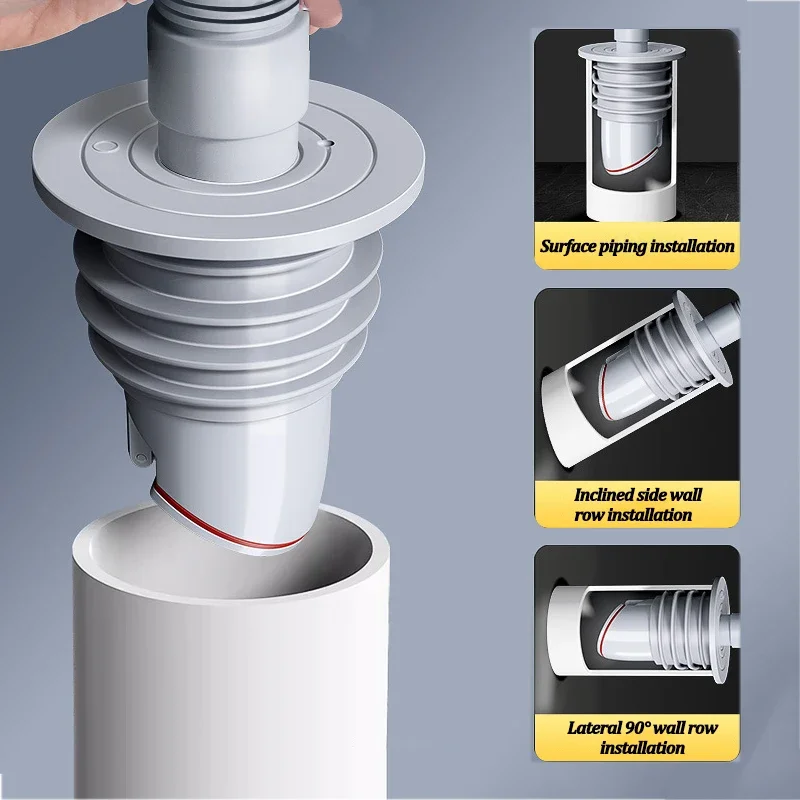 Drain Pipe Clip - ท่อน้ำทิ้งในห้องน้ำทำจากซิลิโคนสำหรับใช้ในครัวท่อระบายน้ำปลั๊กเครื่องซักผ้ากันกลิ่นไม่รั่วของท่อระบายน้ำ