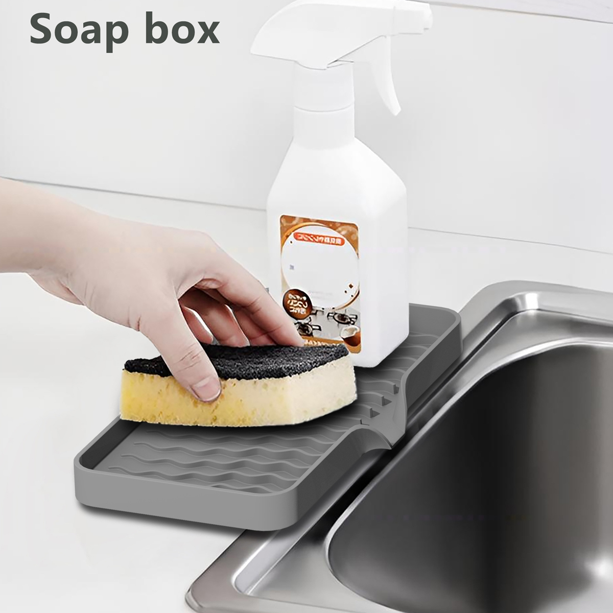 Silicone Tap Washer - แผ่นรองก๊อกน้ำซิลิโคน ถาดรองอ่างล้างจาน ที่จ่ายสบู่ ฟองน้ำ แผ่นรองระบายน้ำ แผ่นรองกันน้ำกระเด็น