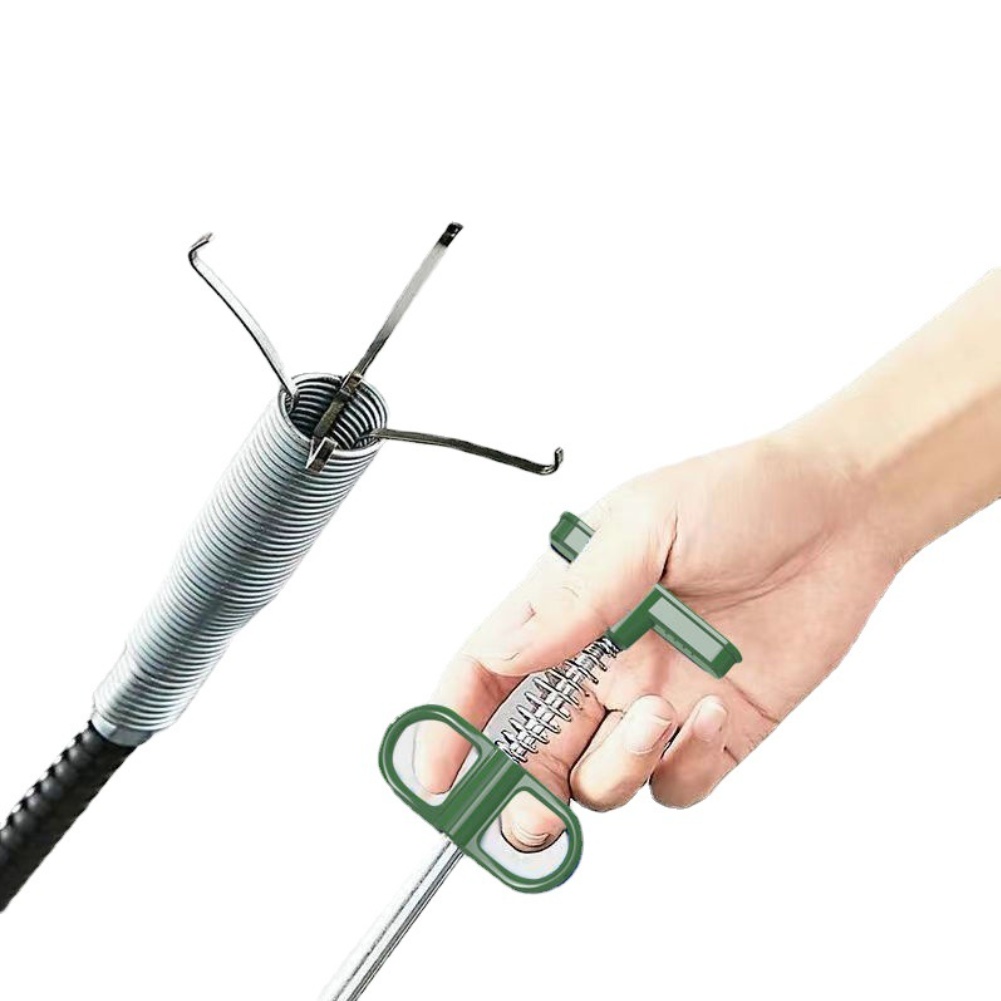 Drain Snake Flexible - ตะขอเกี่ยวท่อระบายน้ำสีเขียวสำหรับกำจัดเส้นผมและสิ่งสกปรก สำหรับอ่างล้างหน้า โถสุขภัณฑ์ ท่อระบายน้ำฝักบัว ขนาด 0.6