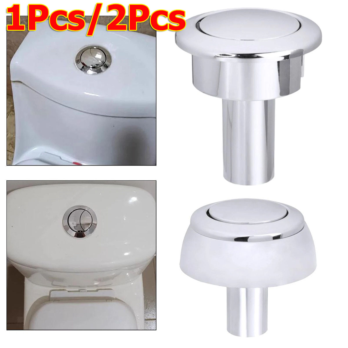 Toilet Fill Valve - ปุ่มกดชักโครกแบบกดครั้งเดียว ขนาด 48 มม. 1 ชิ้น/2