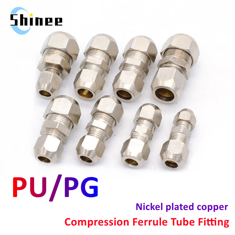 Compression Fitting Brass - การบีบอัด Ferrule ท่อ 4 6 8