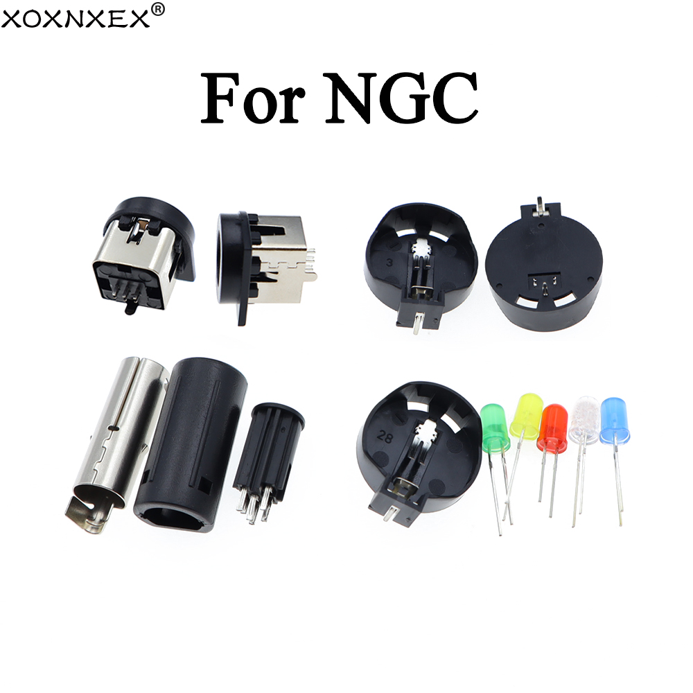 Push Fit Connector - ชุดอุปกรณ์ LED สีสำหรับ NGC พร้อมชุดตัวเก็บประจุและที่ใส่แบตเตอรี่ สำหรับอัพเกรดแบตเตอรี่