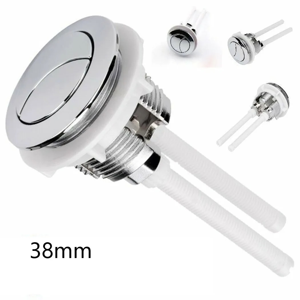 Toilet Fill Valve - ปุ่มกดชักโครกทรงกลมขนาด 38 มม. วาล์วกดชักโครกแบบกดสองระดับอเนกประสงค์ ปุ่มกดชักโครก วาล์วถังน้ำชักโครก