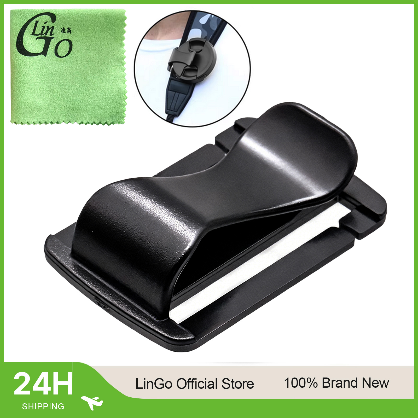 Plastic Pipe Clip - ลินโก สายรัดพลาสติกแบบสเตอร์นัม, ที่ยึดท่อแบบกันลื่น, ตัวเชื่อมต่อสายรัด, คลิปป้องกันการสูญหายสำหรับฝาครอบกล้องแบบยูนิเวอร์แซล