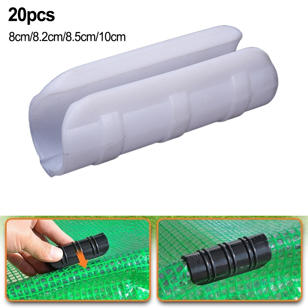 Plastic Pipe Clip - 20 PC เรือนกระจกกรอบฟิล์มคลิปหัวเข็มขัดเรือนกระจก Snap Clamps ฟิล์ม