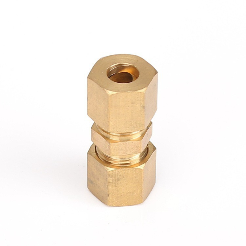 Compression Fitting Brass - ข้อต่อท่อทองเหลืองแบบบีบอัด ขนาด OD 3/16 นิ้ว 1