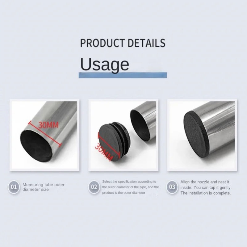 ฝาปิดปลายท่อพลาสติกทรงกลมสีดำ  - Plastic Pipe Clip บทวิจารณ์และราคา