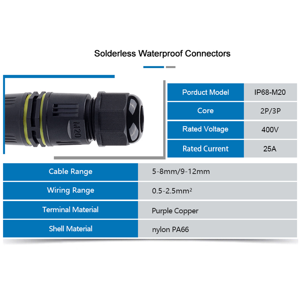 1PCS IP68 M20 อะแดปเตอร์ตัวเชื - Push Fit Connector บทวิจารณ์และราคา