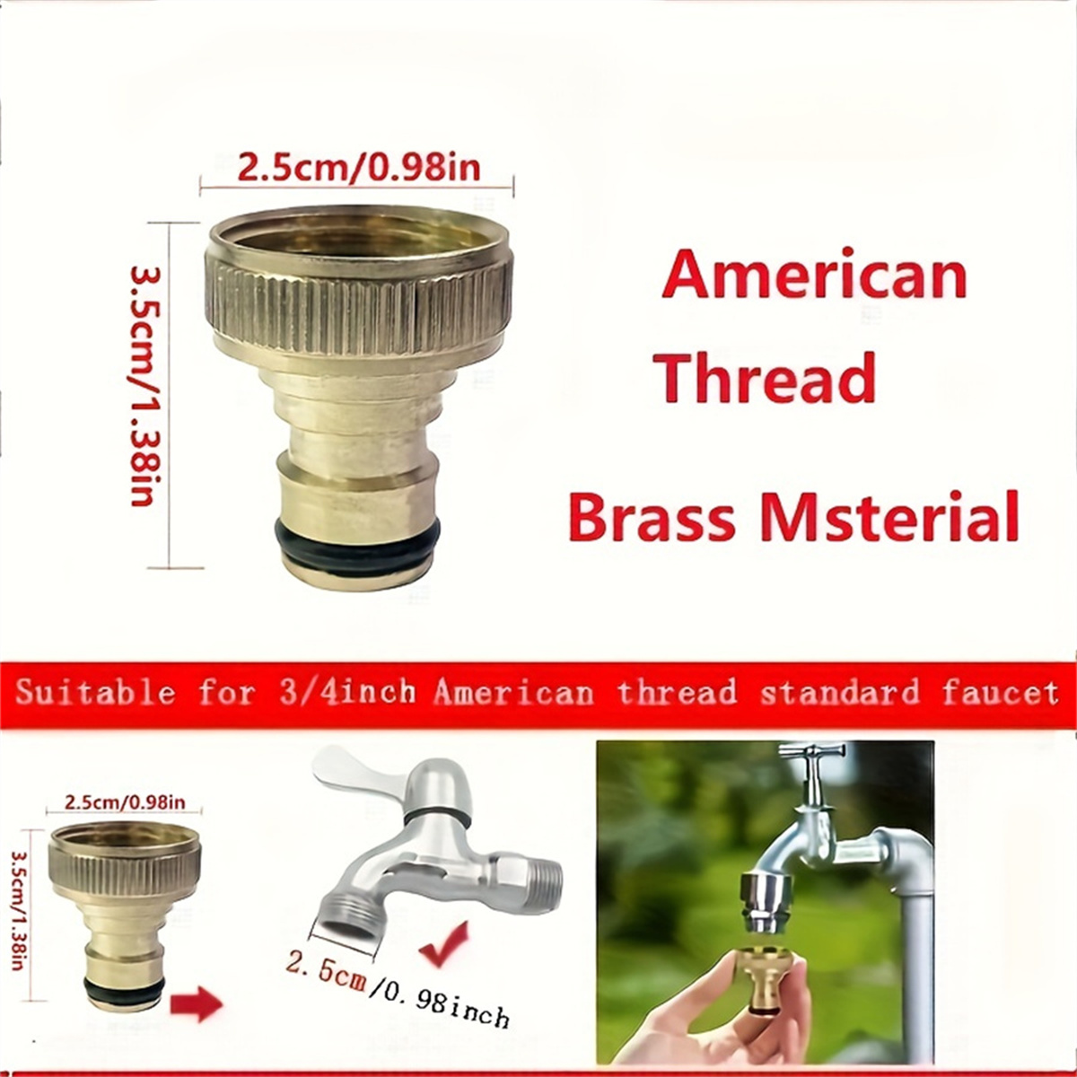 ข้อต่อท่อน้ำสวนแบบเกลียวขนาด 3 - Compression Fitting Brass บทวิจารณ์และราคา