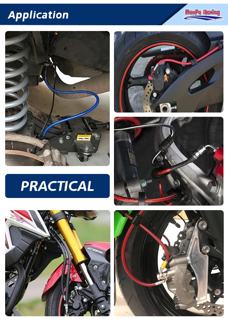 สายเบรกมอเตอร์ไซค์ AN3 PTFE ขน - Flexible Hose Braided บทวิจารณ์และราคา