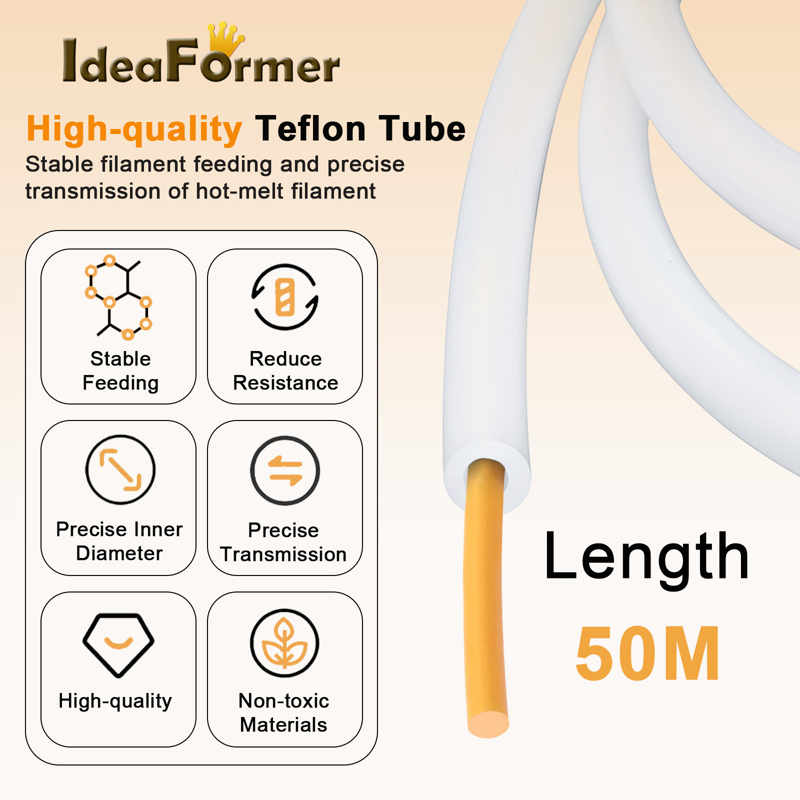 ท่อ PTFE ขนาด 2.5 มม. OD 4 มม. - Ptfe Tape Thread บทวิจารณ์และราคา