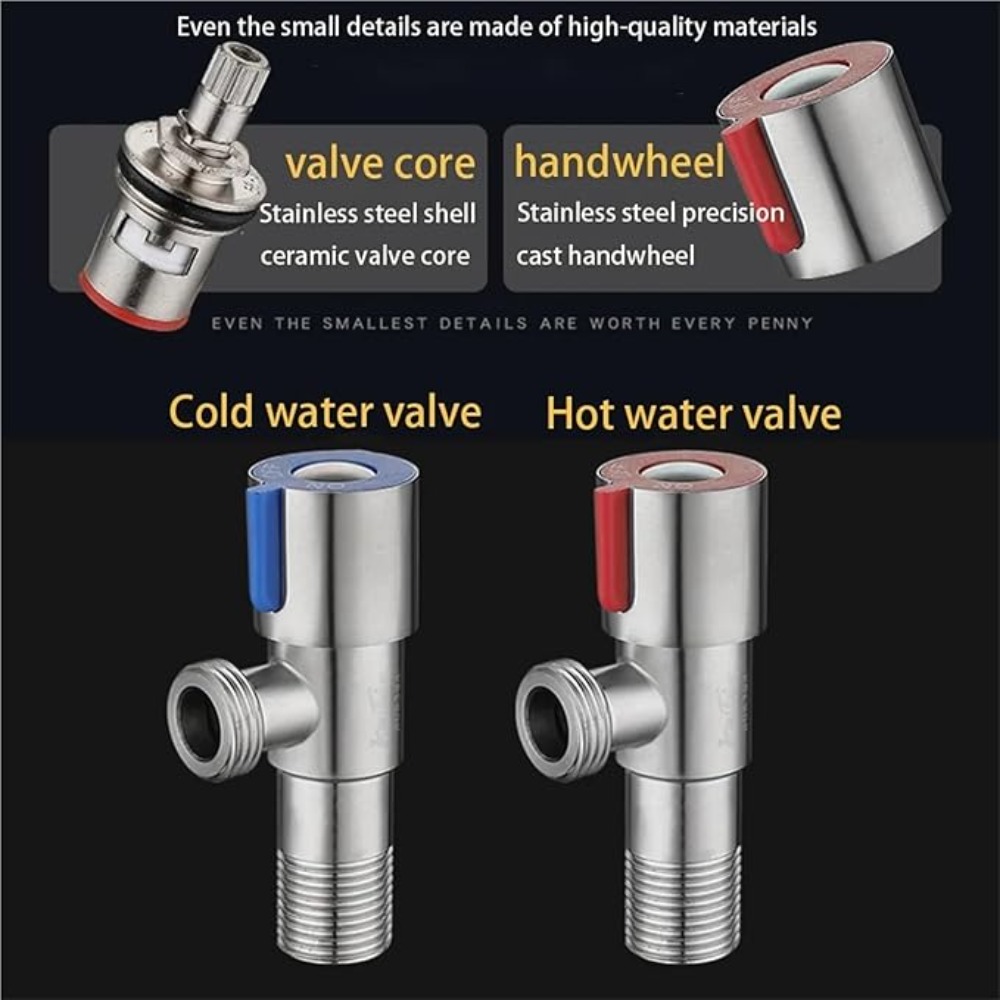 สแตนเลสร้อนเย็นวาล์วเข้าห้องน้ - Toilet Fill Valve บทวิจารณ์และราคา