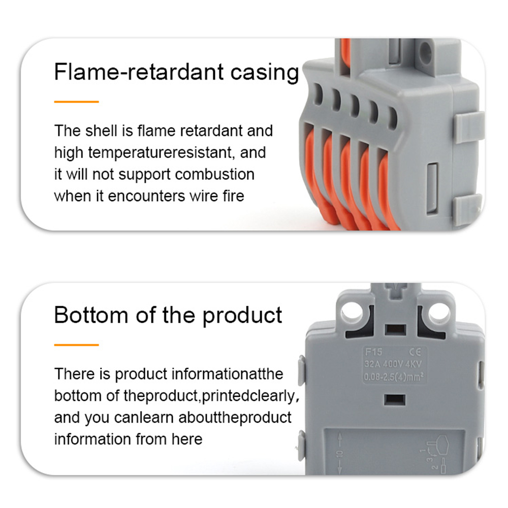 10/100PCS สายเชื่อมต่อไฟฟ้า 1  - Push Fit Connector บทวิจารณ์และราคา