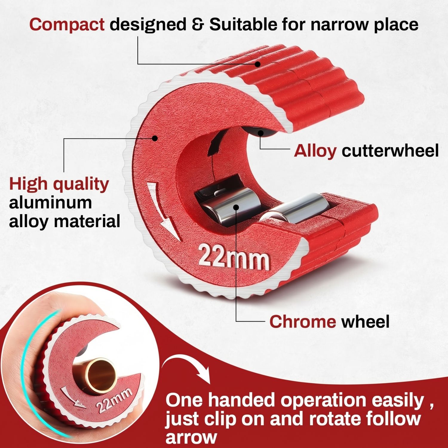 ชุดเครื่องตัดท่อทองแดง 3 ชิ้น  - Pipe Cutter Ratchet บทวิจารณ์และราคา
