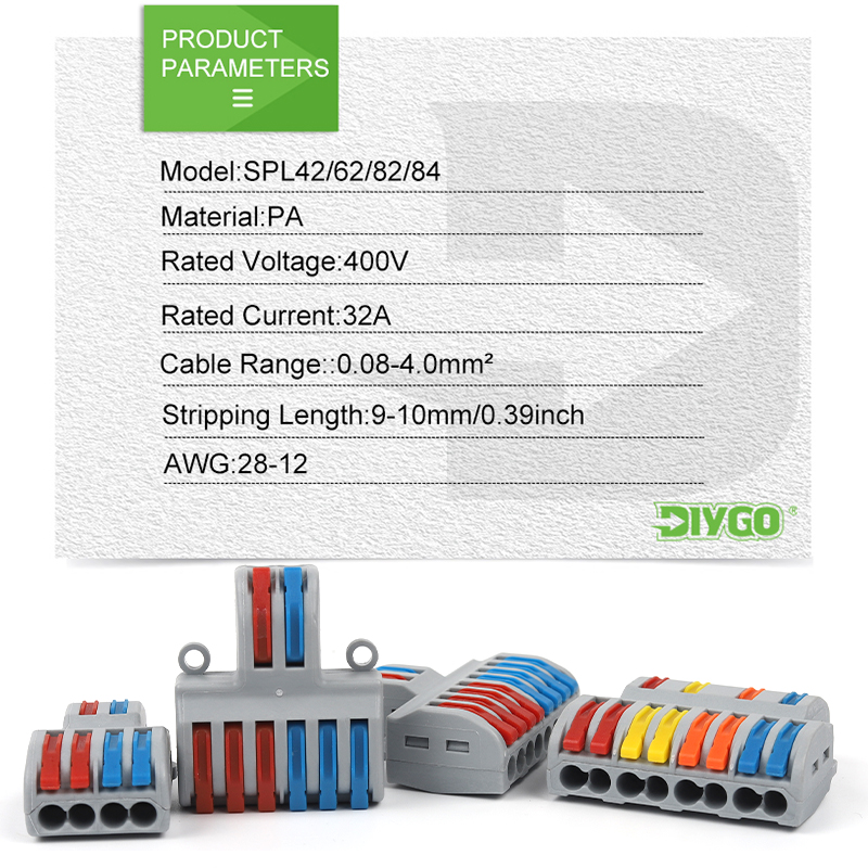SPL42/62/82/102 สายไฟตัวนํา Co - Push Fit Connector บทวิจารณ์และราคา