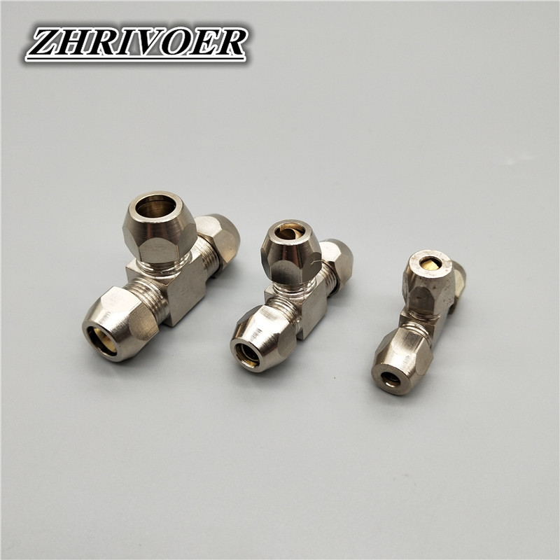 1Pcs Pneumatic อุปกรณ์ทองเหลือ - Compression Fitting Brass บทวิจารณ์และราคา